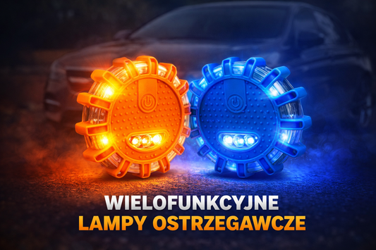 2 flary - pomarańczowa, niebieska