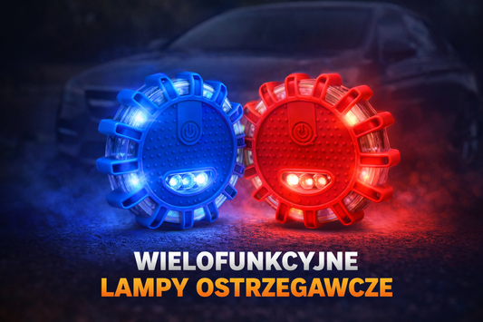 2 flary - niebieska, czerwona